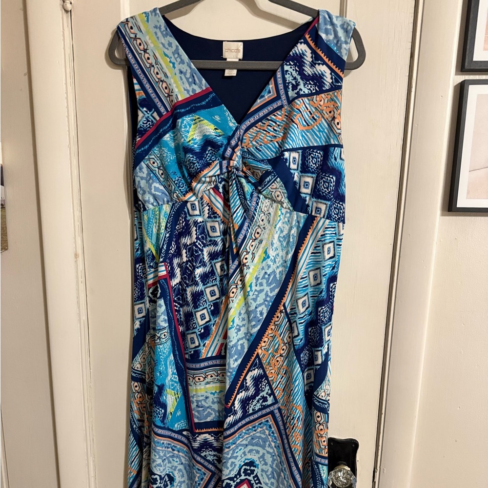 Chico's Multicolor Geometric Maxi Dress
